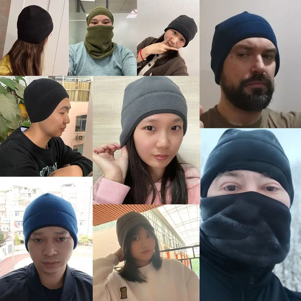 Winter Hats Thermal Fleece Running Caps Ear Warmer Cover Sports Ski Snowboard Hiking Cycling Ski Windproof Soft Cap Men Women