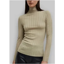 TT-Knitted High Collar Underlay Shirt, Wool, Cashmere, Silk Blended Needle, Ultrafine, Autumn, Winter, 2024