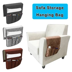 Sofa Armrest Organizer with 5 Pockets Couch Armchair Hanging Storage Bag for TV Remote Control Cellphone