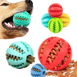 Dog Toy Ball Pet Leaking Ball Interactive Rubber Ball Puppy Chewing Toys Tooth Cleaning Ball for Dog Cat Food Treat Feeder Toys