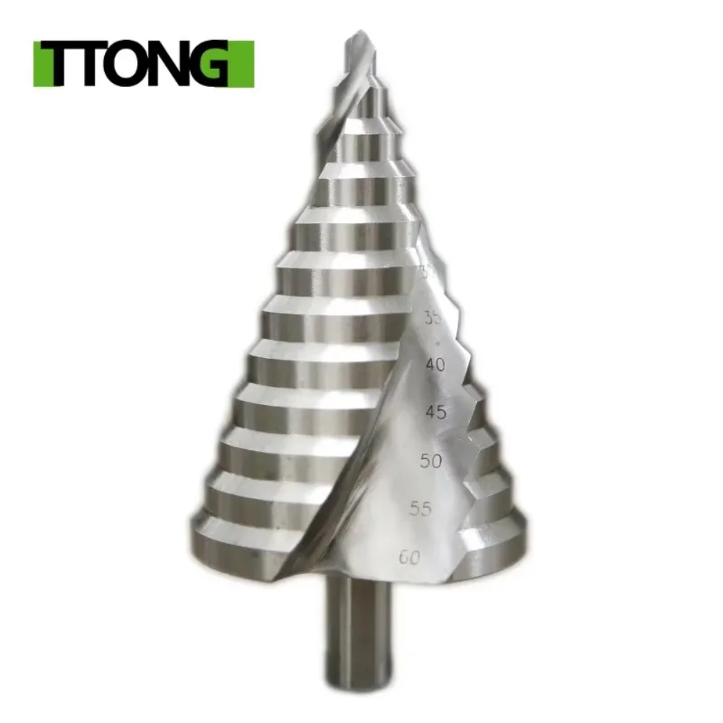 Broca escalonada, 1 peça, 6-60mm, ranhura espiral, hss, cortador de buraco de aço para madeira, metal, ferramentas de perfuração, broca cônica
