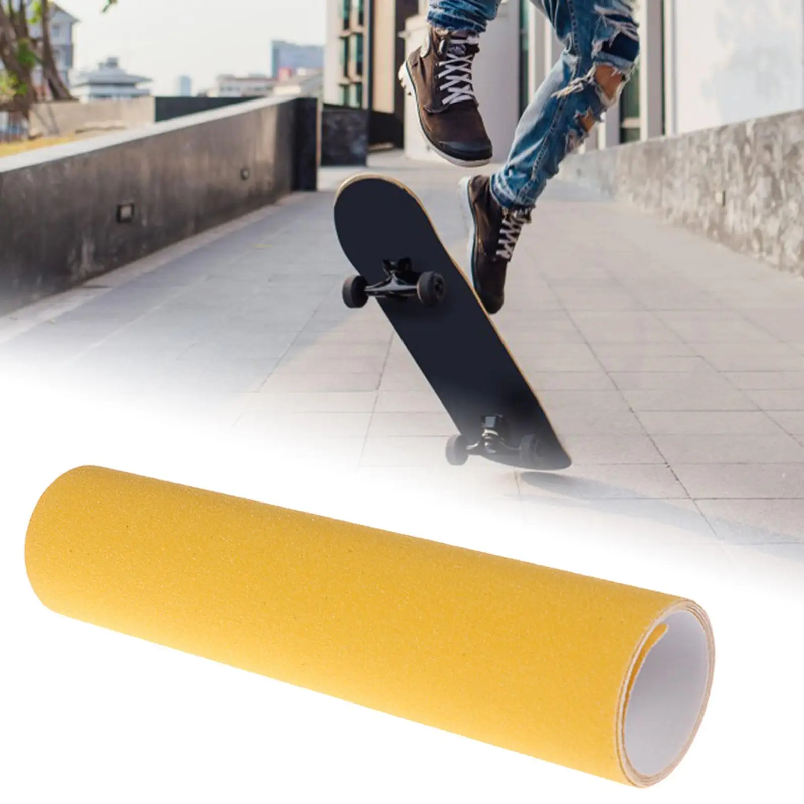 2xSkateboard Grip Tape Sheet DIY Longboard Grip Tape for Pedal Stairs Training