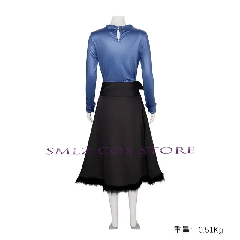 

New Holo Cosplay Anime Spice and Wolf Costume Blue Uniform Shirt Dress Wig Set Halloween Party RolePlay Outfit for Women 2025