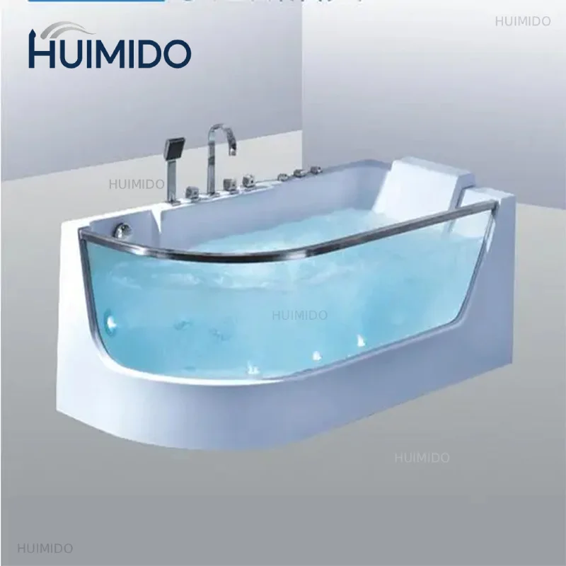 1650mm Bathroom Whirlpool Bathtub Chromotherapy Indoor Spa Single Person Surf Massage Tub RS099B