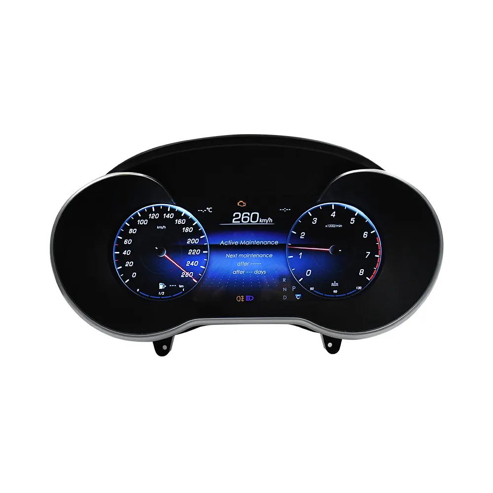 Digital Dashboard For Mercedes-Benz W205 2015~2021 Carplay Car Cluster LCD Virtual Cockpit Digital Instrument Panel Head Unit