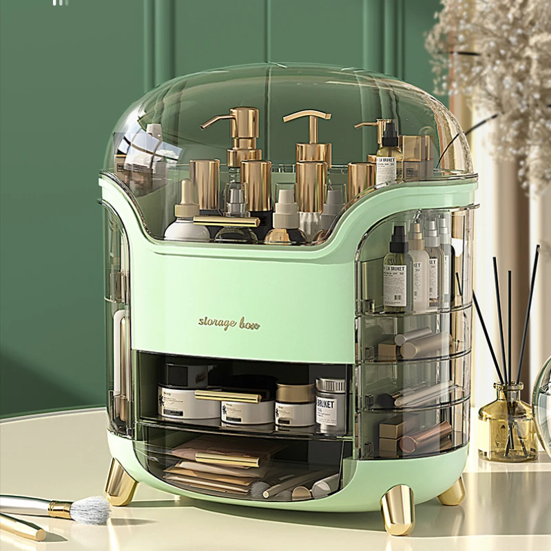 

Personal Cosmetics Storage Box Dustproof Desktop Dressing Table Lipstick Organizer Skincare Shelf Storage Containers