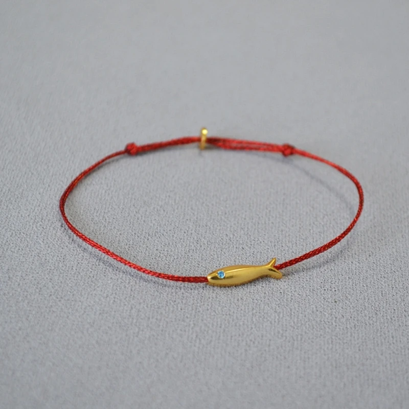 Back-to-School Season Red Thread Hand Rope Lucky Little Fish Mother-Child Hand-woven Color Bracelets for Mom Daughter Dropship