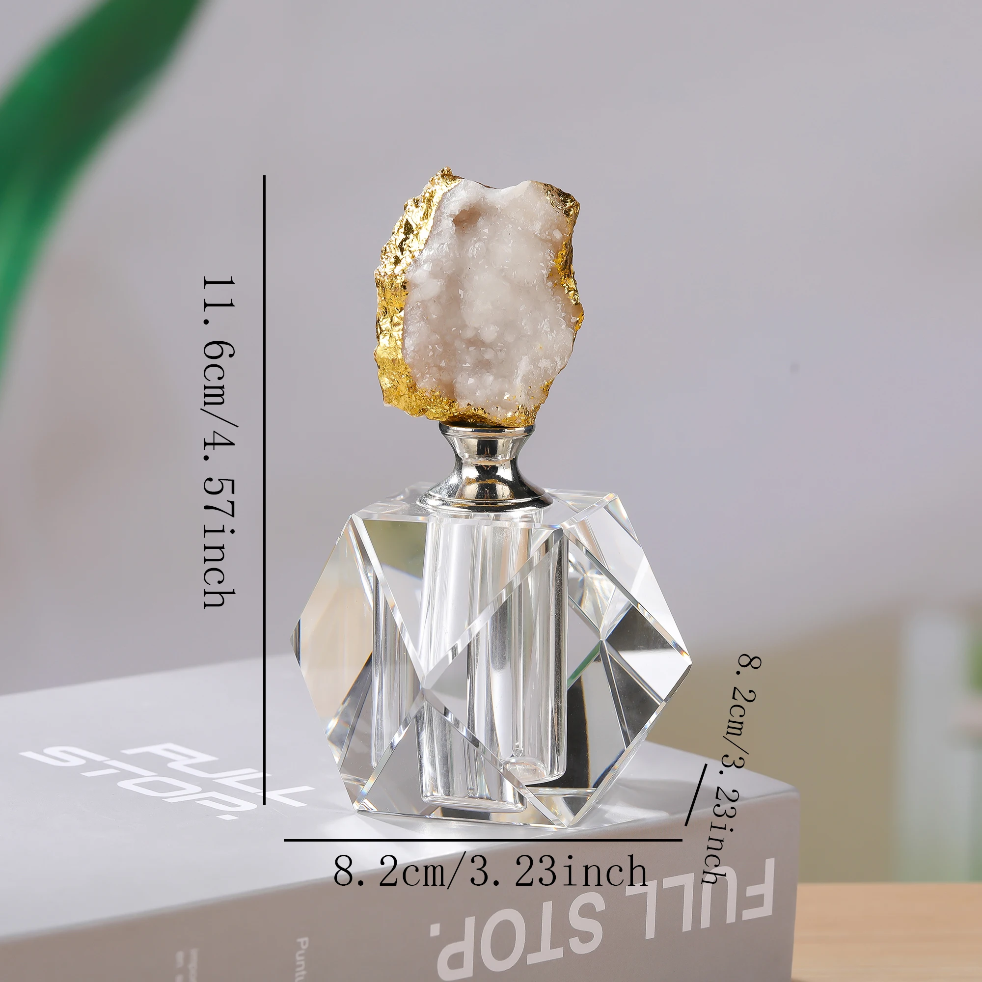 Irregular Agate Stone Crystal Perfume Bottle With Glass Rod Crystal Perfume Bottles Home Table Decoration Perfume Bottle 14ml