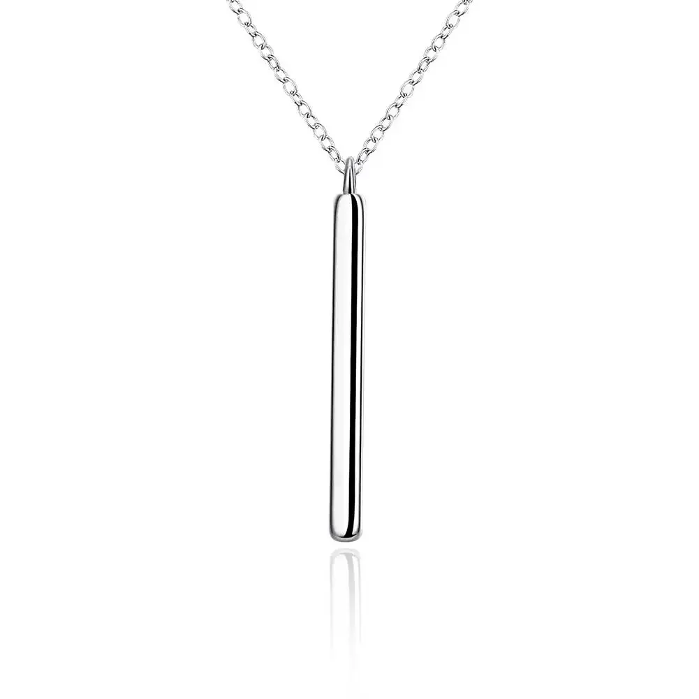 High Quality 925 Sterling Silver Exquisite Pillar Pendant Necklace Women Fashion Wedding Engagement Jewelry Luxury Party Gifts