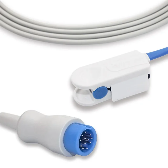 

Hot Sales TPU Material 3Meters SpO2 Sensors Cable Adult Clip Reusable SpO2 Sensors Compatible With Mindray