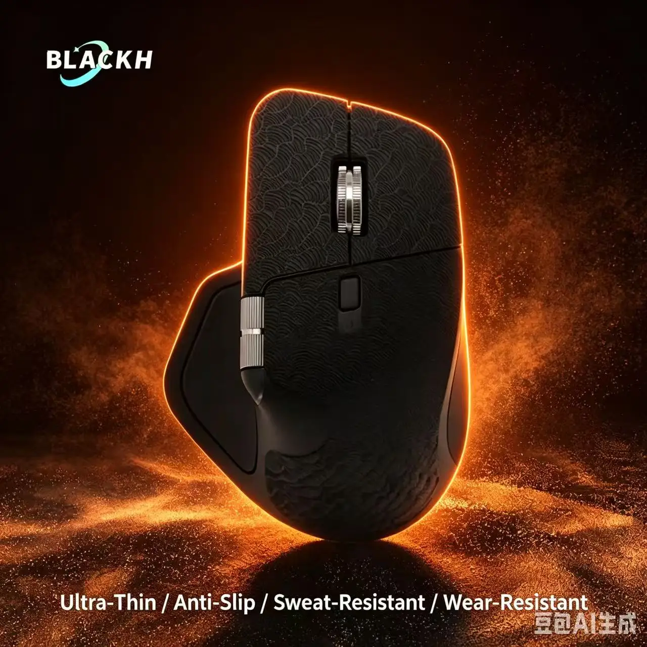 Ultra‑Thin Full‑Cover Mouse Grip Tape Sweat‑Absorbent Anti‑Sweat Non‑Slip Protective Sticker Skin for Logitech MX Master 4 Mouse