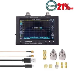 SV4401A 7 inch IPS Touch LCD 50KHz ~4.4GHz Vector Network Analyzer HF VHF UHF Antenna Analyzer 100DB Dynamic VNA English Version