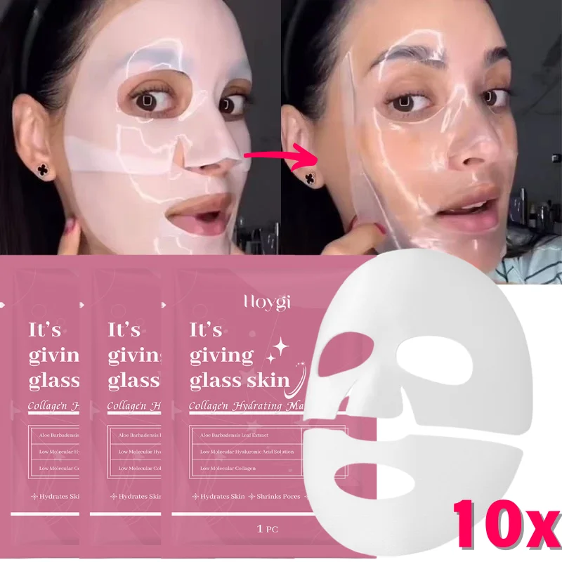 

1/3/5/10PCS Collagen Face Mask Moisturizing Oil-Control Brightening Skincare Hydrating Shrink Pores Sheet Mask Beauty Skin Care