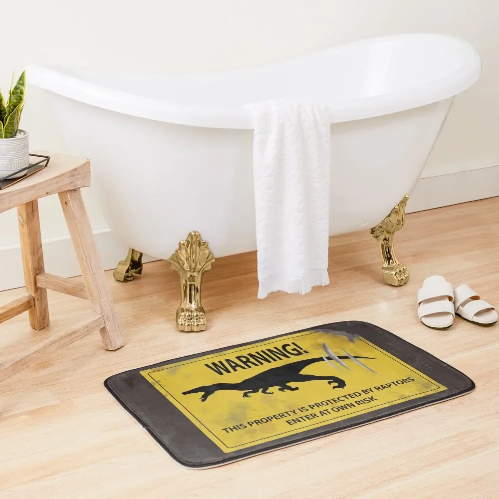 

Raptor Warning Sign Bath Mat House Entrance Mats Bedroom Mat