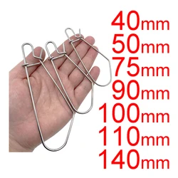 5Pcs 40/50/75/90/100/110/140mm lure stainless steel fish clasp live fish clasp multifunctional fish clasp fishing accessories