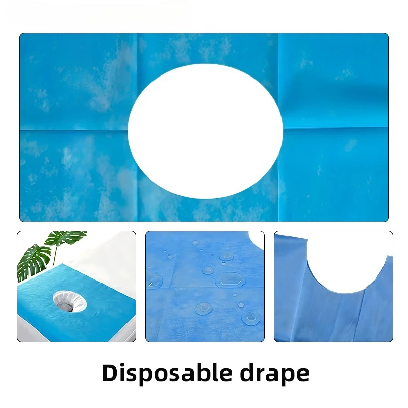 Disposable Surgical Drapes Hole Cover Sheet Care Pad Beauty salon consumables Care Pad Blue Surgical Towel Individually Package