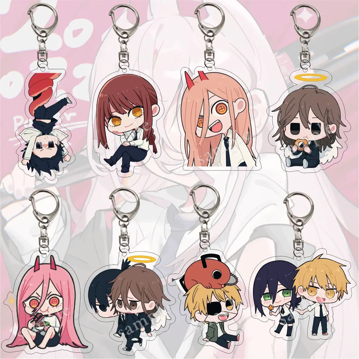 Chainsaw Man Anime Keychain 5 5CM Acrylic Pendant Denji Makima Power Aki Hayakawa Kobeni Anime Accessories Chainsaw Man Anime Keychain 5 5CM Acrylic Pendant Denji Makima Power Aki Hayakawa Kobeni Anime Accessories