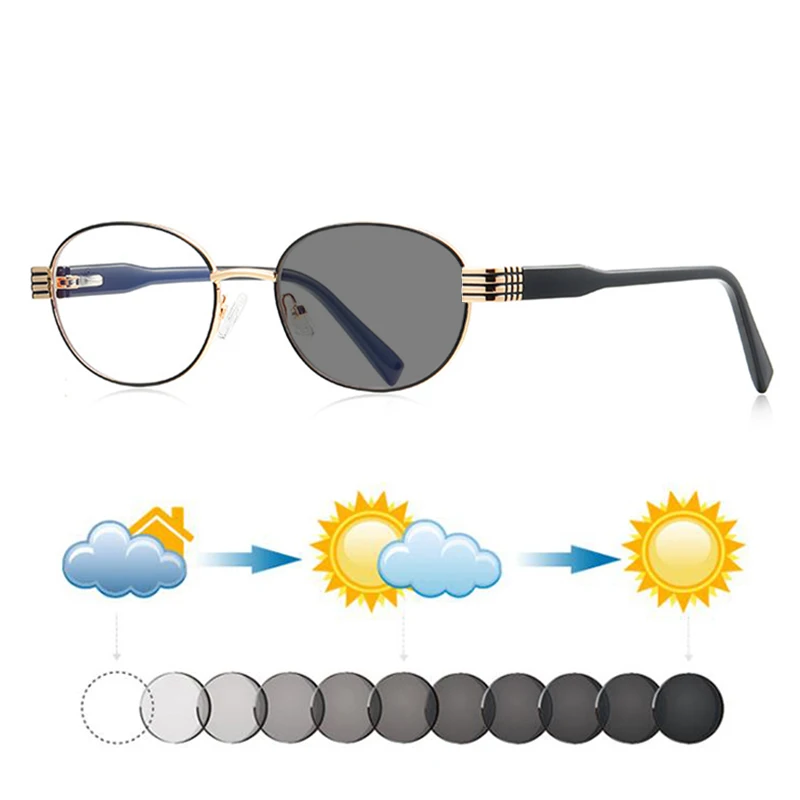 

Новые модные женские TR90 + металлические овальные фотохромные солнцезащитные очки для близорукости женские солнцезащитные очки для близорукости темные очки для вождения и путешествий