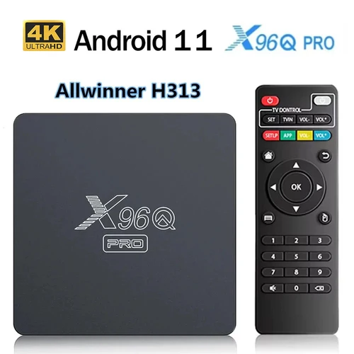 X96Q Pro Smart TV Box Allwinner H313 Quad Core 4G Wifi HD reproductor multimedia 2GB 16GB iptv Player X96 Android 11,0 4K decodificador