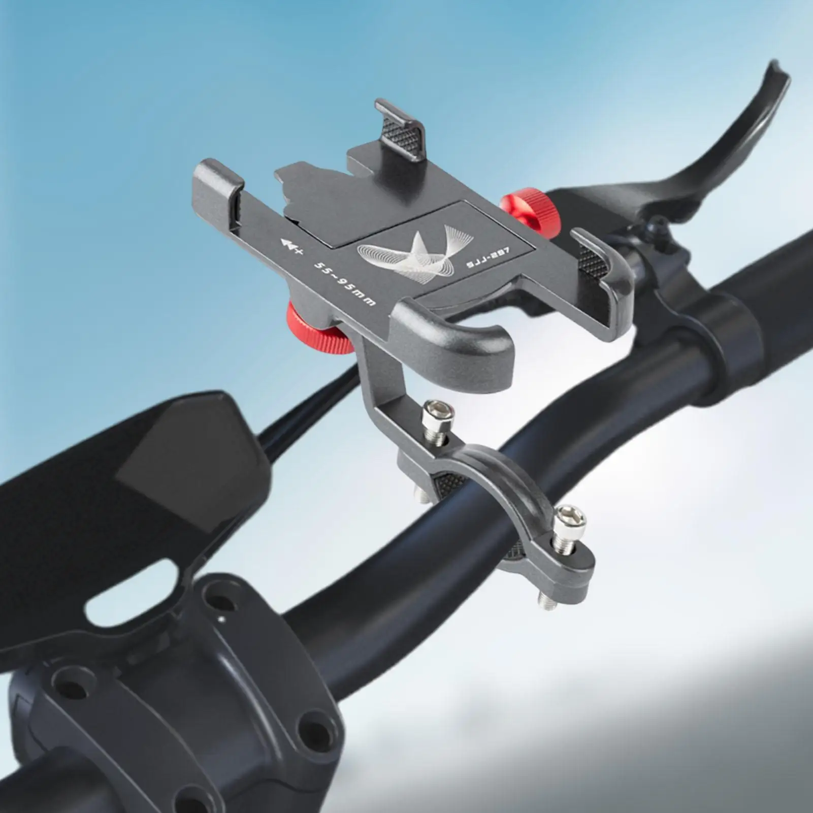 ที่วางโทรศัพท์สําหรับรถจักรยานยนต์จักรยานเสือภูเขาที่วางโทรศัพท์มือถือหมุนได้ 360 องศากันลื่นโทรศัพท์มือถือนําทางยืนรถจักรยานยนต์