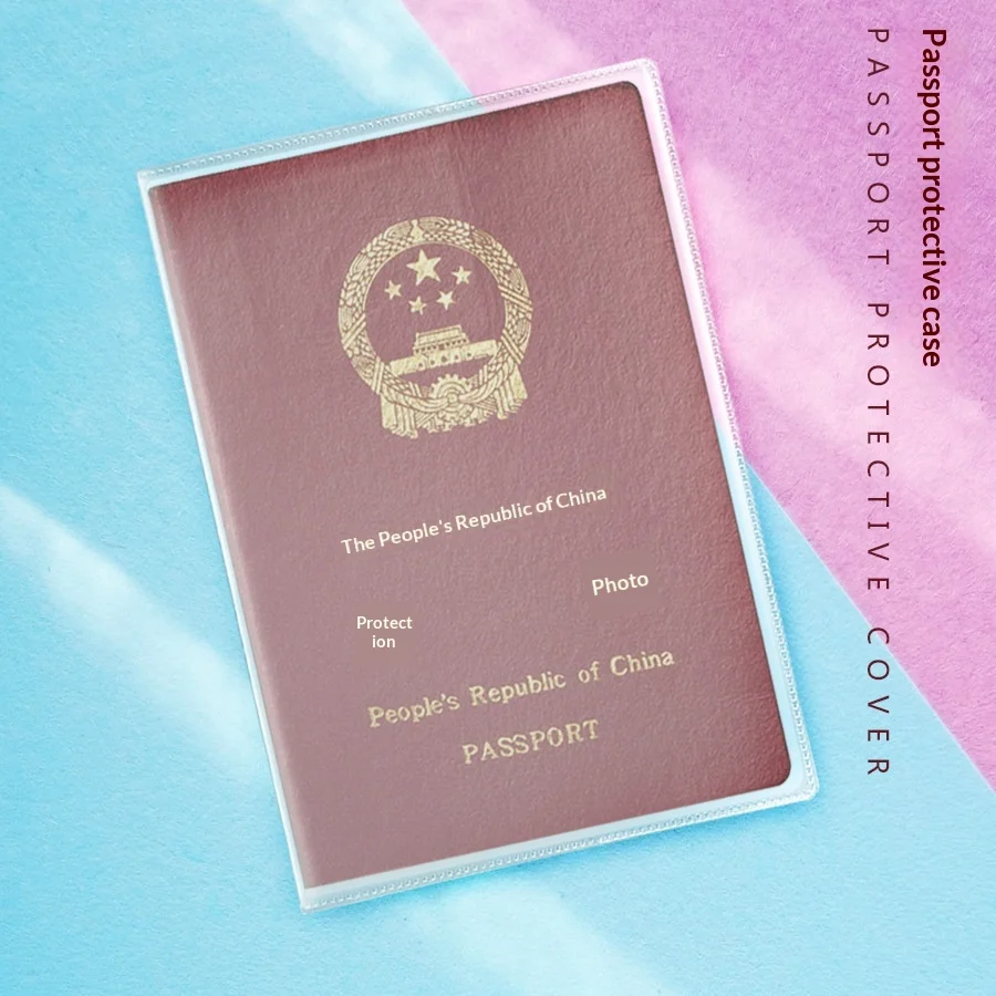 

5 pc Frosted Clear Passport Cover, Waterproof Dustproof ID Holder, Universal Transparent Protective Sleeve for Travel Documents