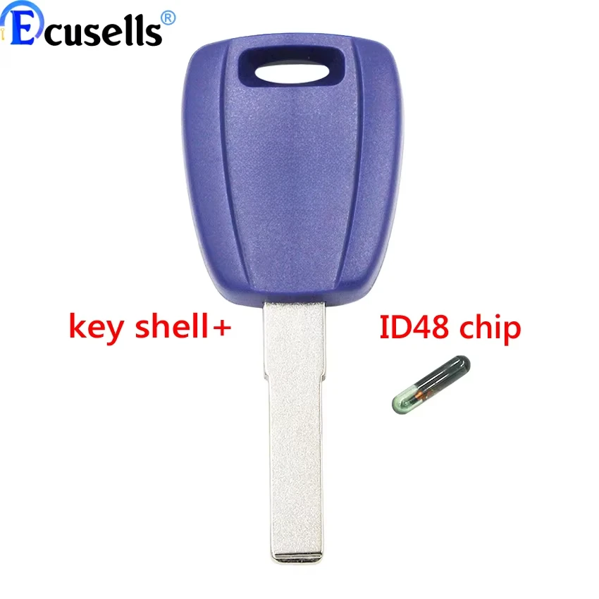 For Fiat Transponder Key Blank with ID48 Chip for Punto Stilo Bravo Doblo Panda Scudo