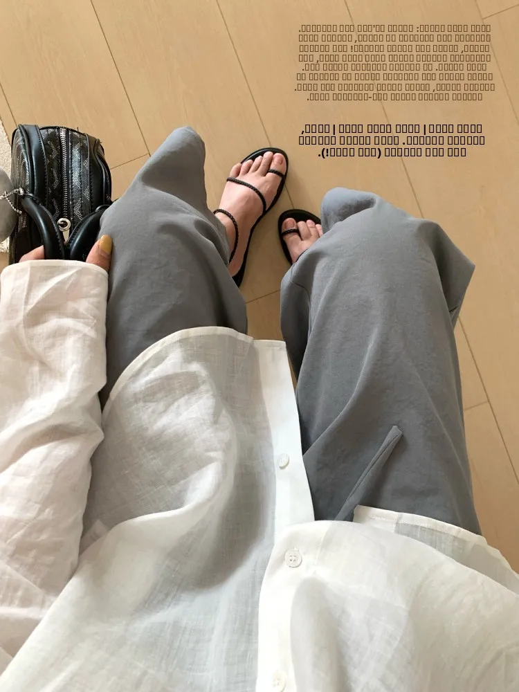 

Женские летние повседневные брюки из ультрахлопка с эффектом утяжки, прямого кроя, универсальные, для невысоких, с защитой от морщин