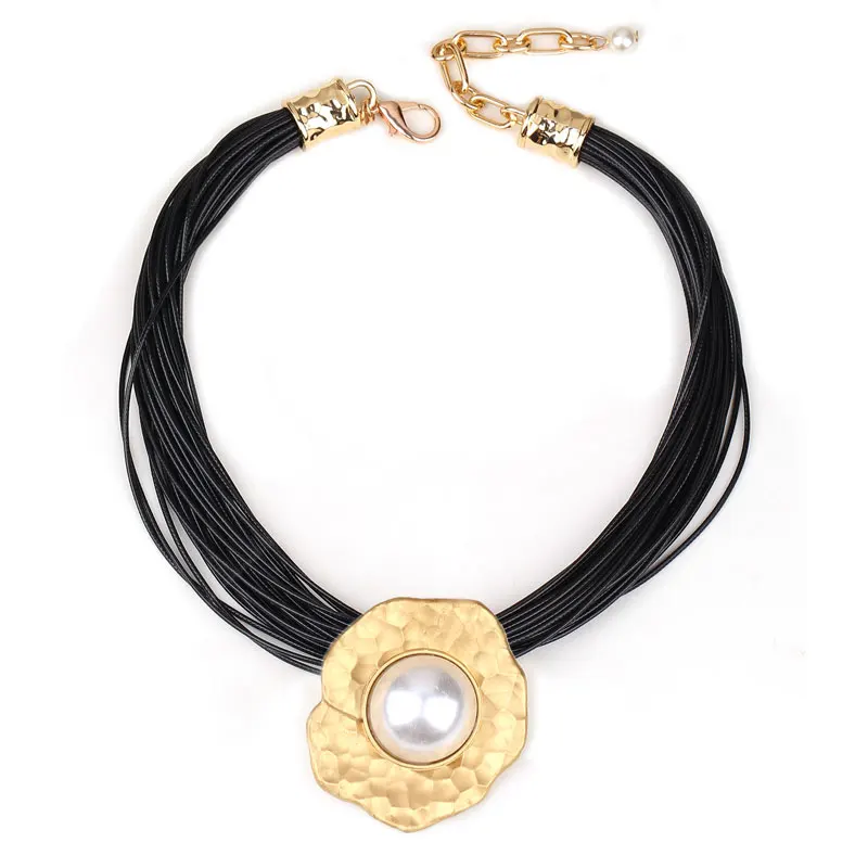 Statement Women\'s Necklace with Bling Geometry Pendant Girl Trendy Wedding Party Jewelry