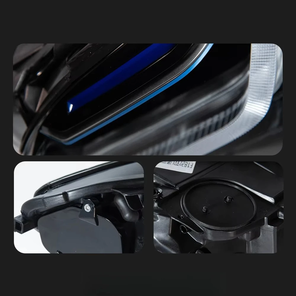 AKD سيارة التصميم رئيس مصباح ل 5 سلسلة F10 Led العلوي العارض عدسة 2010-2016 DRL إشارة اكسسوارات السيارات #6