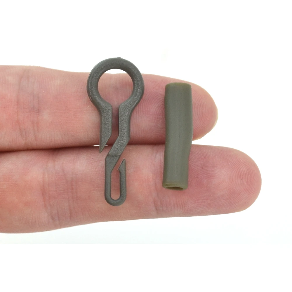 10pcs Carp Fishing Rubber Back Lead Clips with Sleeve Safety Carp Fishing Accessories AG059