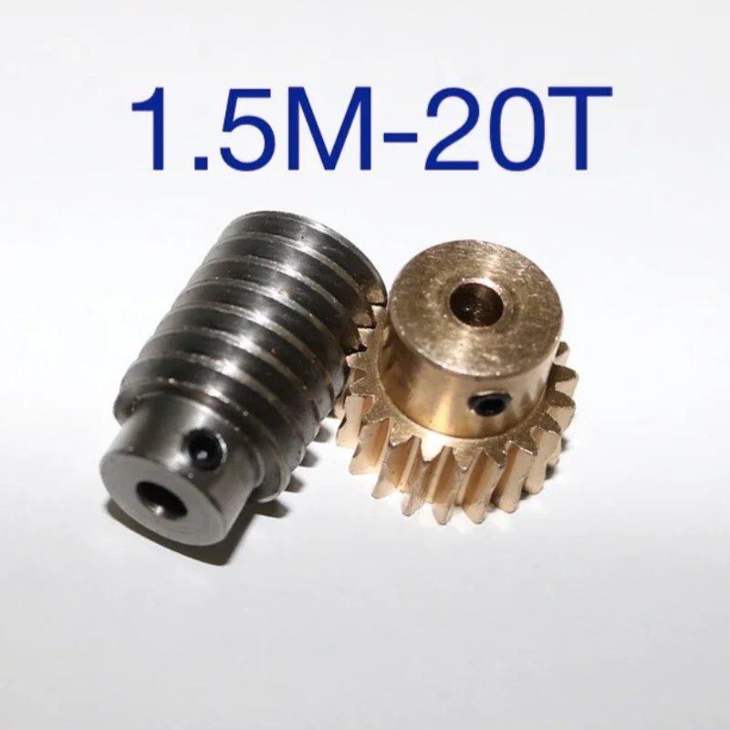 1.5M-20T reduction ratio:1:20 copper worm gear metal worm reducer transmission parts--gear hole:10mm rod hole:10mm