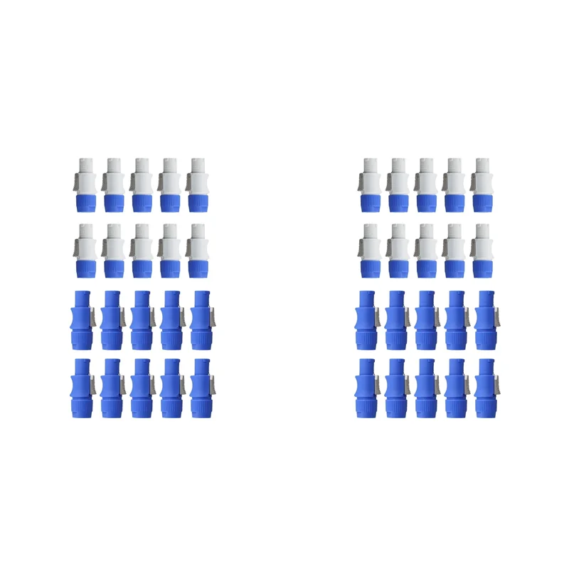 

AA60-40Pcs 3 PIN Male Powercon Connector Signal Input Jack For Light Stage Light Power