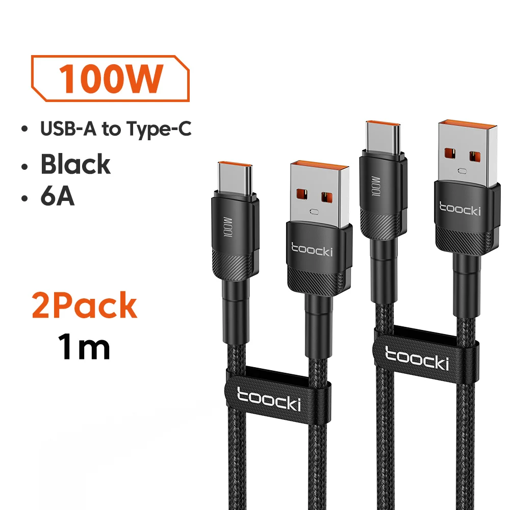 Toocki 6A USB Naar Type C Kabel voor Huawei Xiaomi PD 100W Snel Opladen Oplader USB C Data Cord Quick Charge voor Samsung Oneplus
