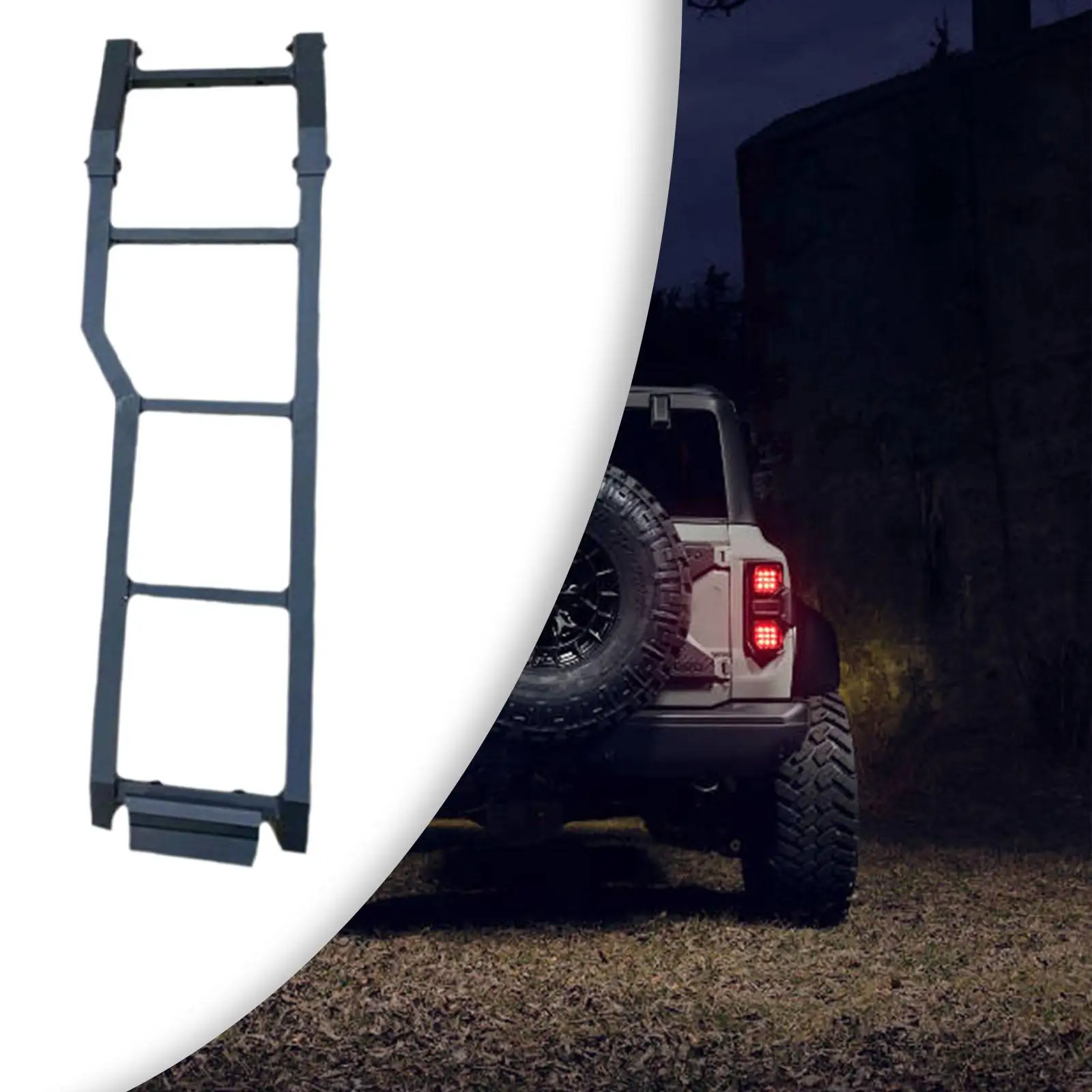 

Car Rear Door Ladder Sturdy Assembly Professional Rear Door Climbing Rack for Jb74W Spare Parts Easy to Install Replacement