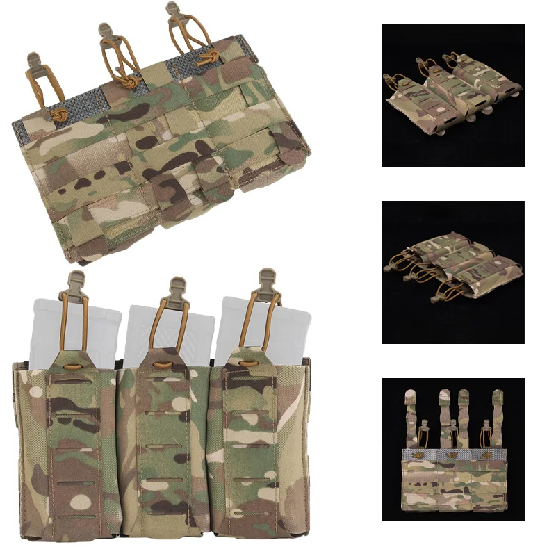 

5,56/7,62 Сумка для хранения журналов molle Fit Легкий жилет Аксессуар Тройная эластичная функциональная сумка