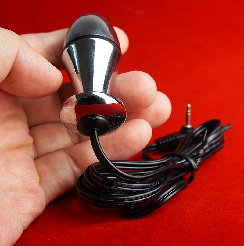 Bi-polar Estim Butt Plug,Electro BDSM Egg Vaginal Ball,Electric Sex Prostate Massage Anal Plugs,Electrosex Electroshock E-stim