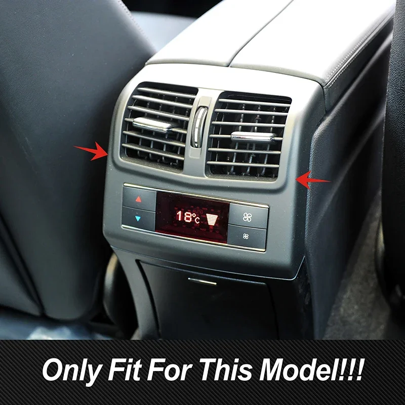 Stainless Steel Rear Air Conditioning Outlet Frame Decoration Cover Trim For Mercedes Benz E Class W212 2012-2015 Car Styling