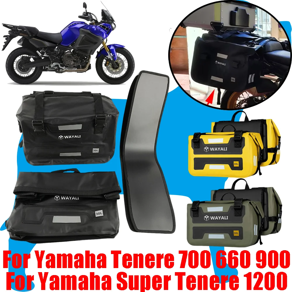 

Для Yamaha Tenere 700 900 660 600 XT 1200 ZE XTZ660 T7 T700 XT1200Z: Водонепроницаемая сумка-кофр для багажа, 60 л