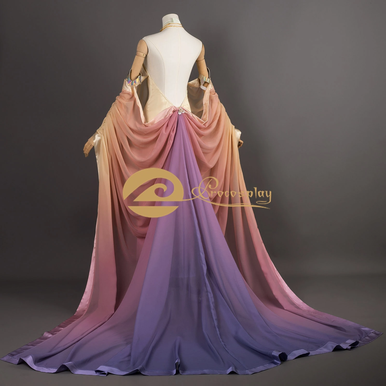 Padme Cosplay Amidala Costume Outfit Women Dress for Halloween Party view 4