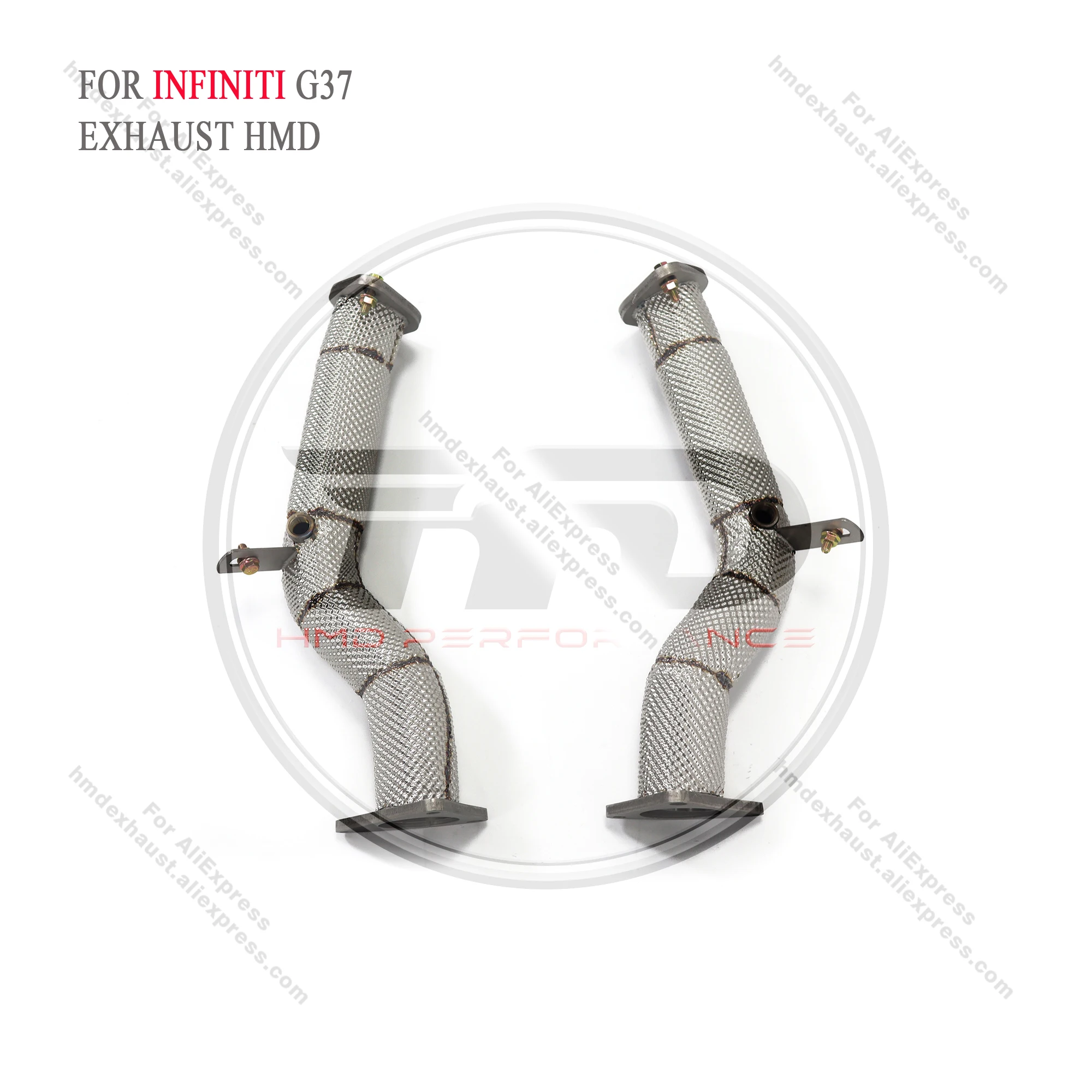 For INFINITI G37 exhaust downpipe straight through exhaust without cat performance upgrade HMD performance upgrade