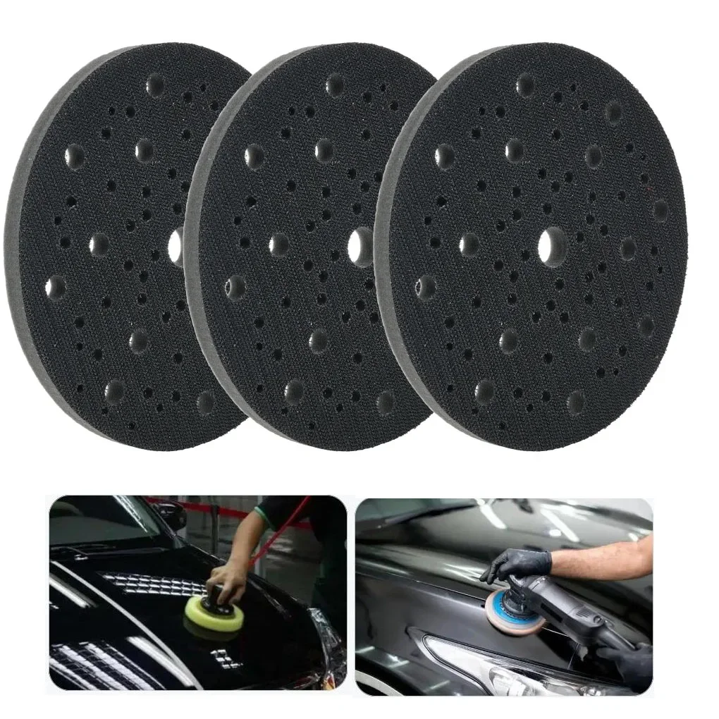 

3 шт., 6 дюймов, 150 мм, шлифовальный диск, 70 отверстий, мягкая губка, интерфейсная накладка, подложка на липучке для полировальной шлифовальной машины