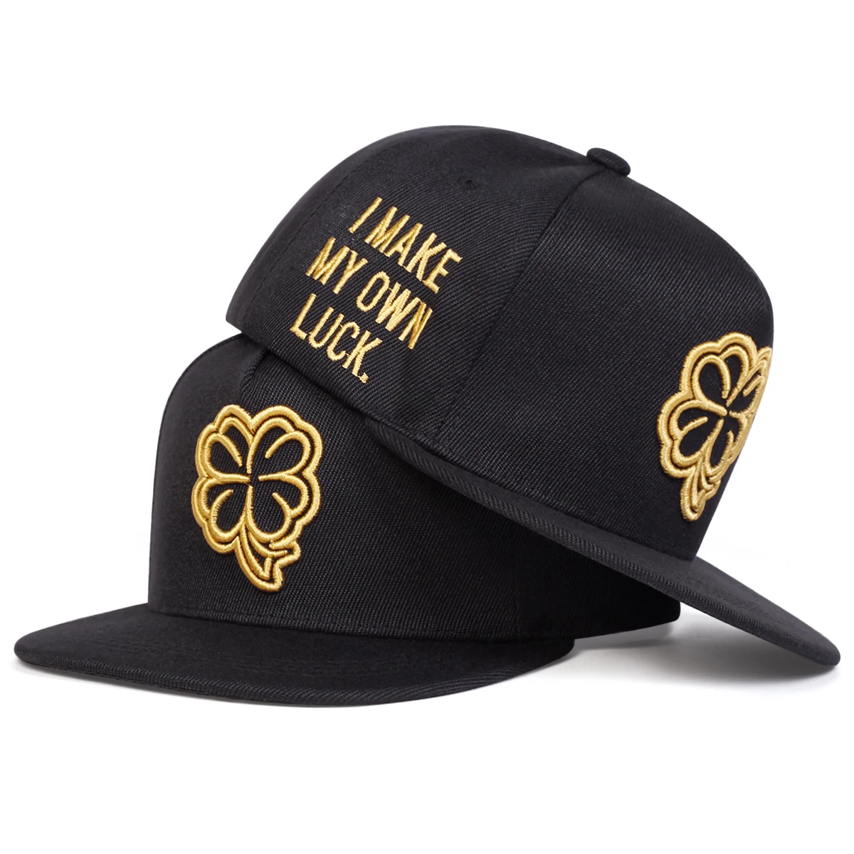 Unisex Four Leaf Clover Embroidery Side Letter Hip-hop Hats Spring Autumn Outdoor Adjustable Casual Baseball Caps Sunscreen Hats