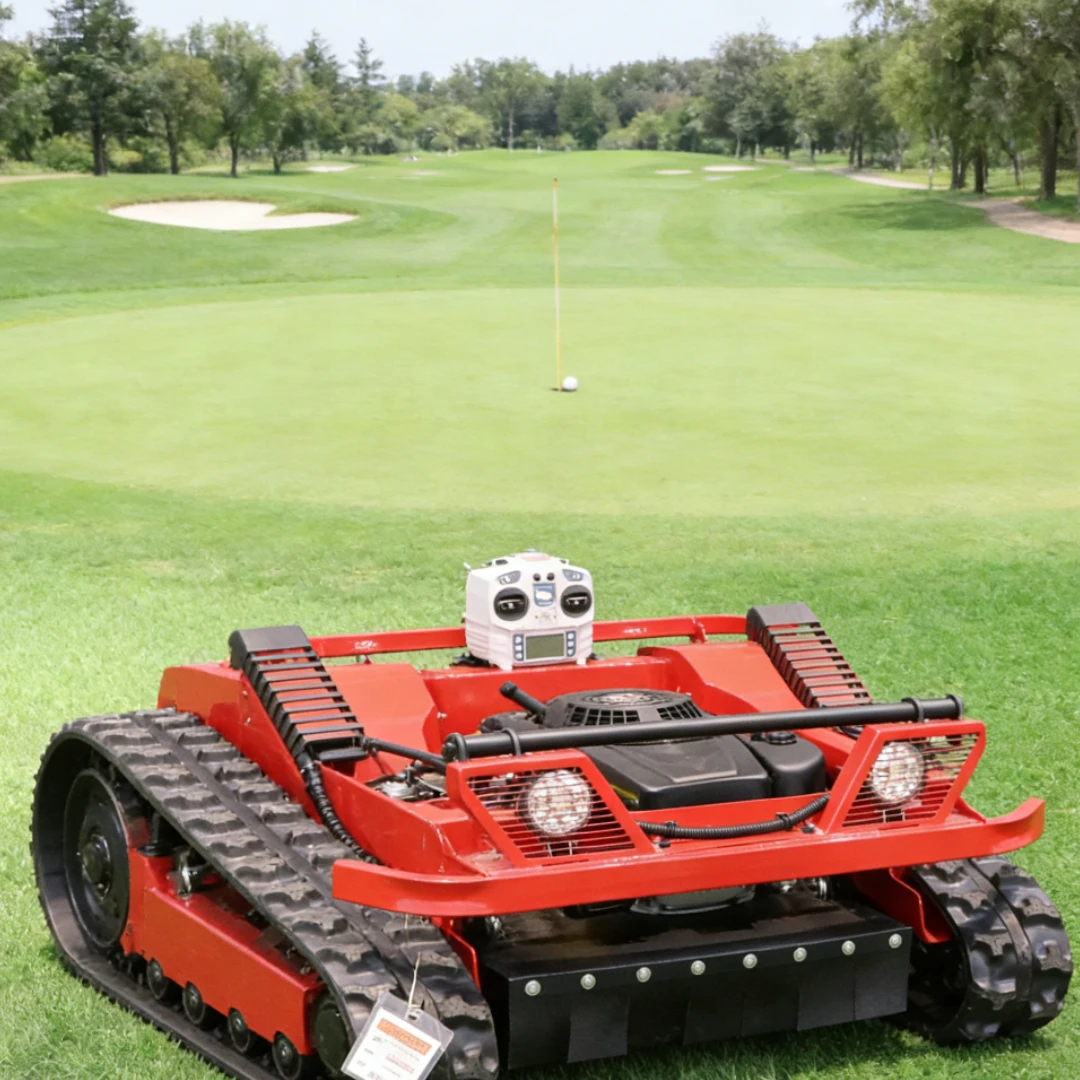 

Customized remote-controlled lawn mower, tracked lawn mower with four strokes suitable for golf courses and farms