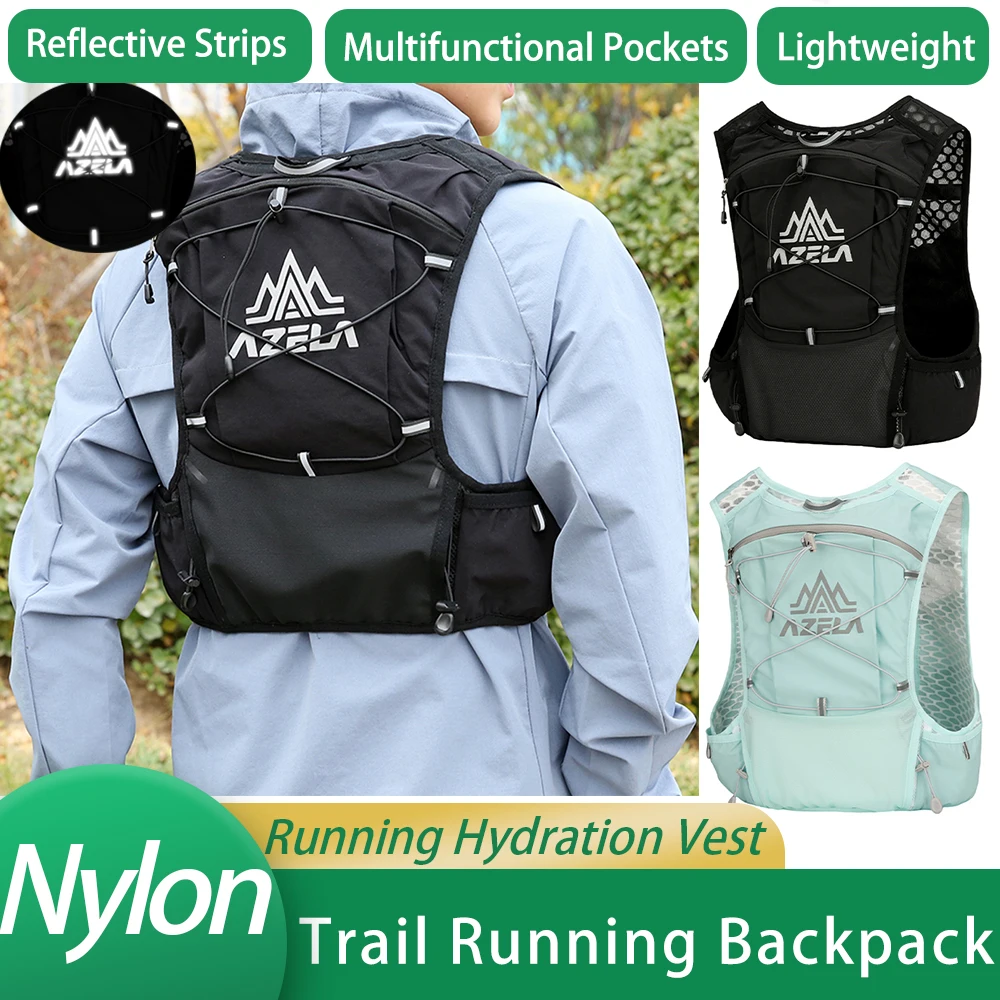 

Outdoor Running Hydration Vest Backpack Breathable Water Bladder Bag Daypack for Marathon Cycling Hiking Trail