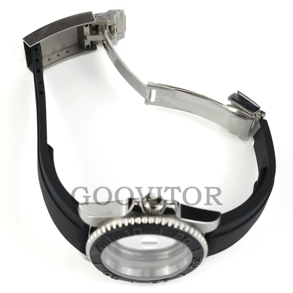 40 مللي متر ساعة حافظة سوار مطاطي ل NH34 NH35 NH36 NH38 حركة الغواصة GMT يخت ماستر حافظة مقاوم للماء ساعة اكسسوارات #5