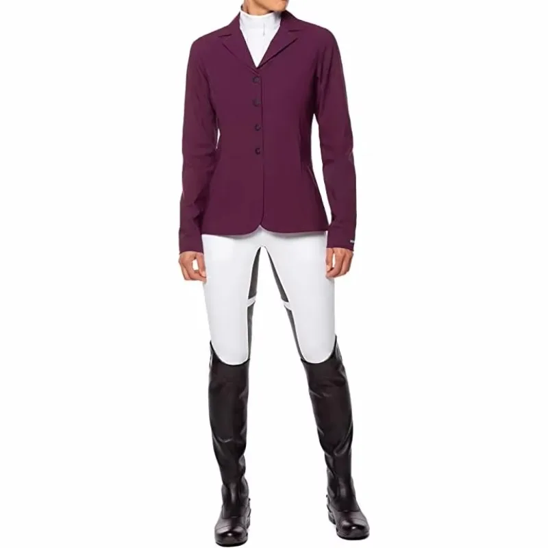 Classic Ladies Competition Show Riding Jacket For Women High Quality Polyester Spandex Nylon Available In Red