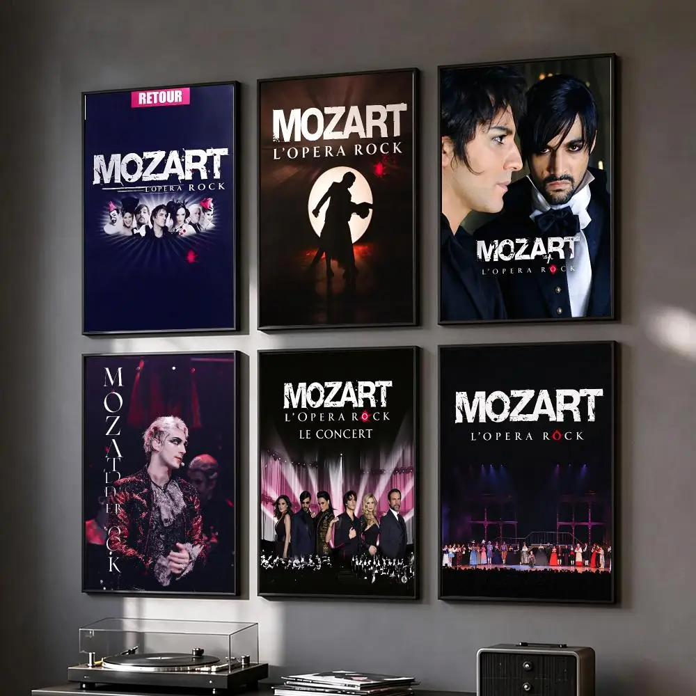 musical Mozart l'opéra rock Poster Poster HD Printing Vintage Luxe Home Decor Wall Art for the Living Rooms Entryways Gift