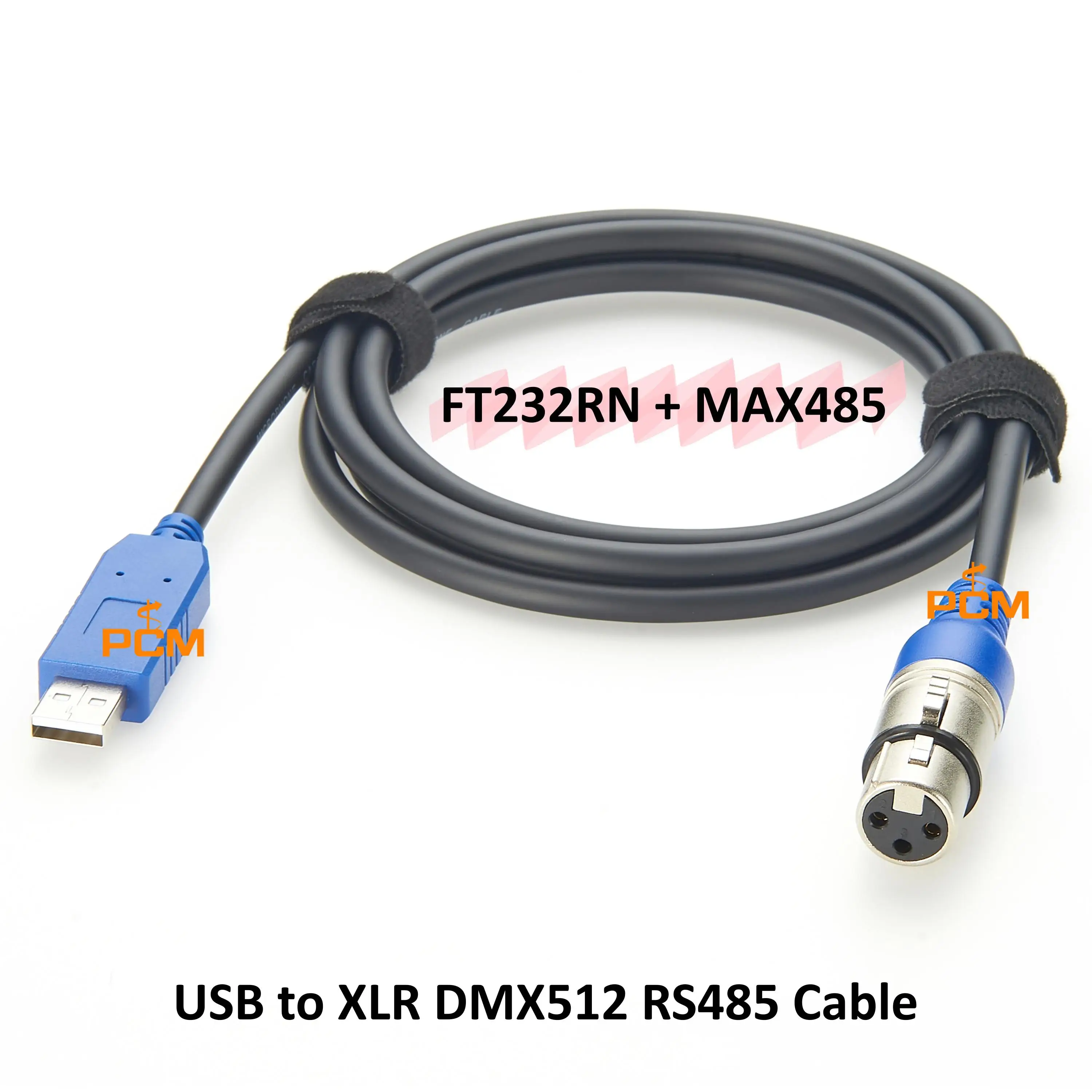 USB to XLR Cable FTDI FT232RNL USB RS485 to XLR 3 Pin Female Adapter Cable for DMX512 Stage Lighting Control via Freestyler QLC+