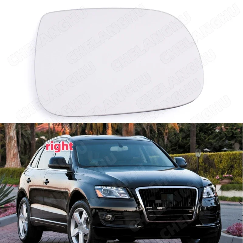 

1PC Right Side Mirror For Audi Q5 2009 Or For Audi Q7 2010 Car Accessories Rearview Side Glass Lens With Heat OEM 8R0857536E