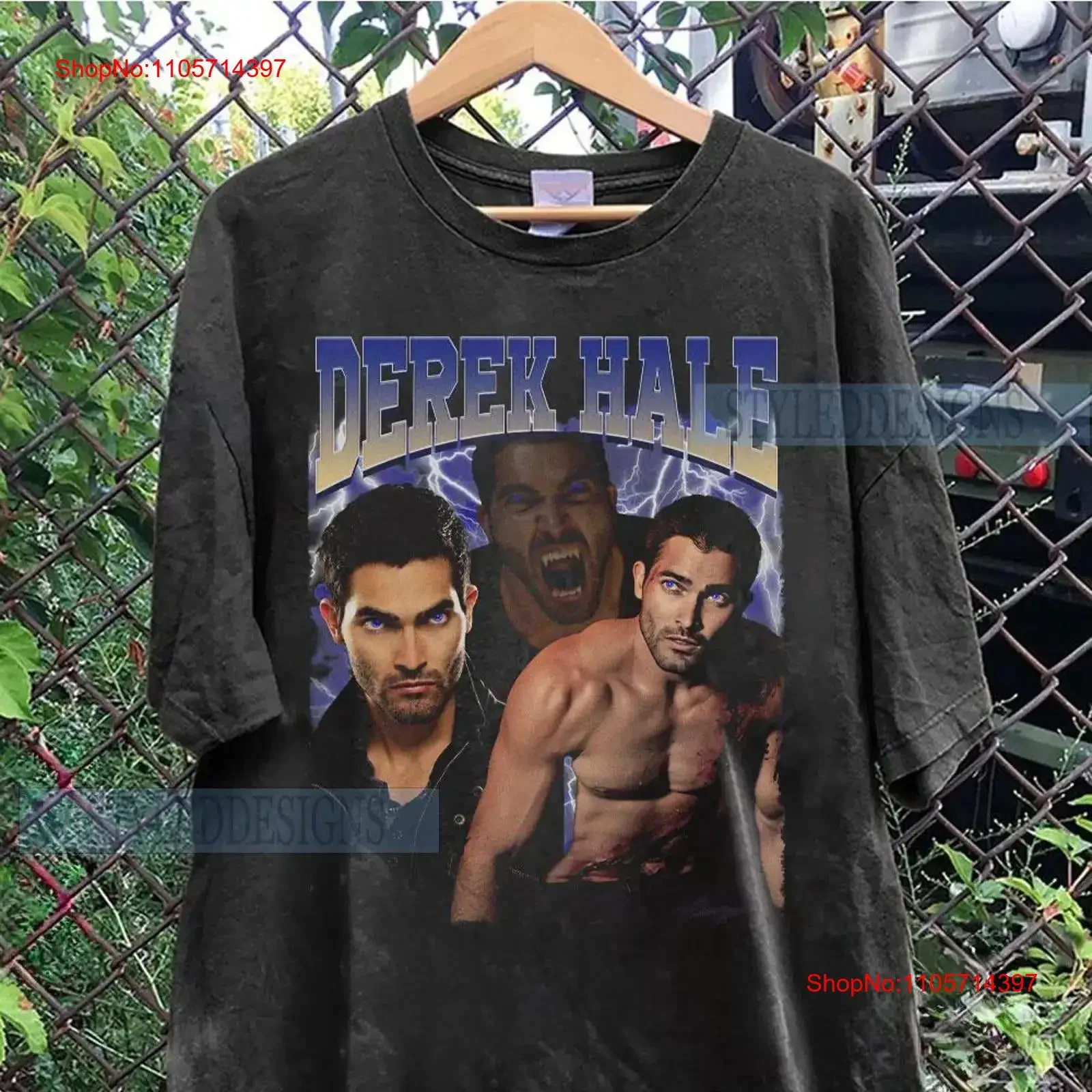 Derek Hale T Shirt Actor Tyler Hoechlin Vintage Shirtn Wolf Movie Fan Classic Retro 90s SweaT Bootleg vintage Washed graphic